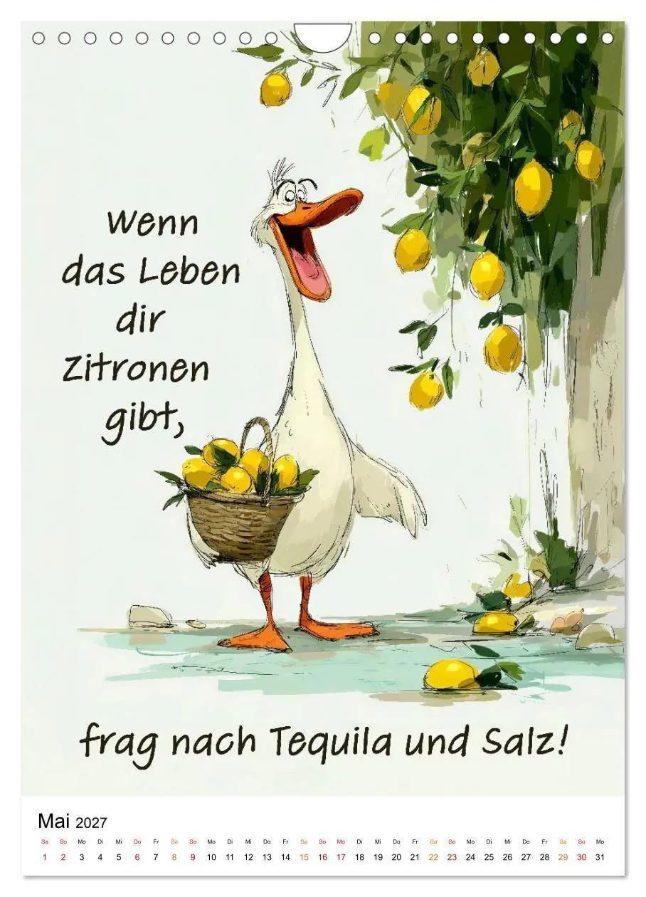 Bild: 9783516804140 | Blöde Gans - Denkste! (Wandkalender 2027 DIN A4 hoch), CALVENDO...