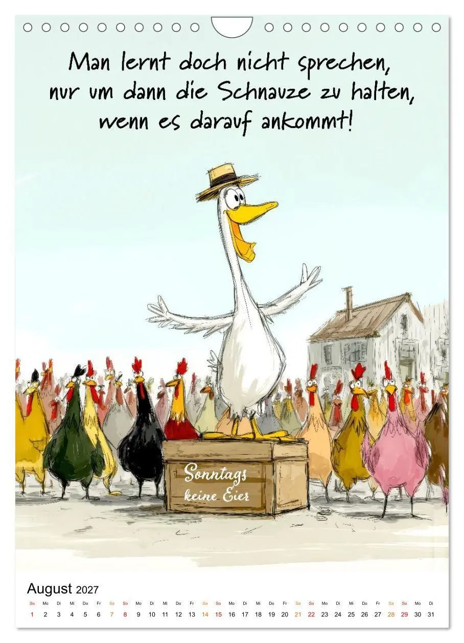 Bild: 9783516804140 | Blöde Gans - Denkste! (Wandkalender 2027 DIN A4 hoch), CALVENDO...