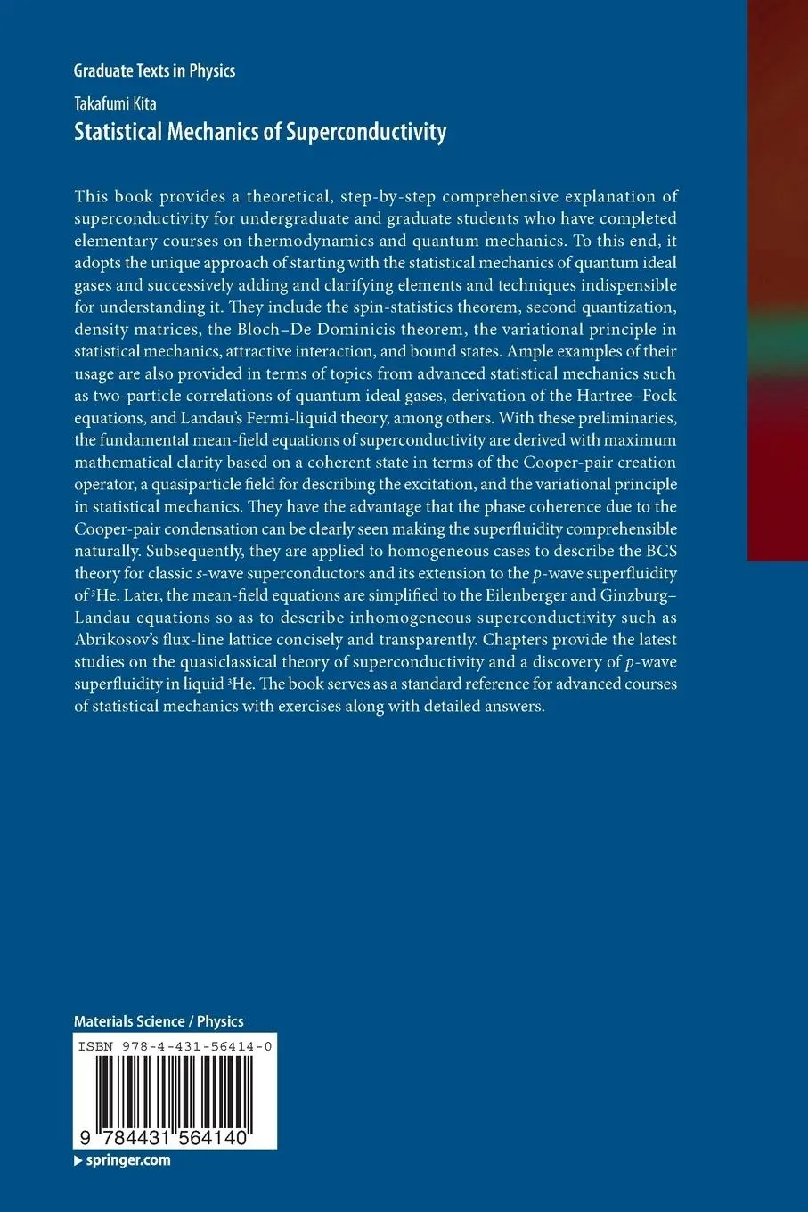 Rückseite: 9784431564140 | Statistical Mechanics of Superconductivity | Takafumi Kita | Buch | xi