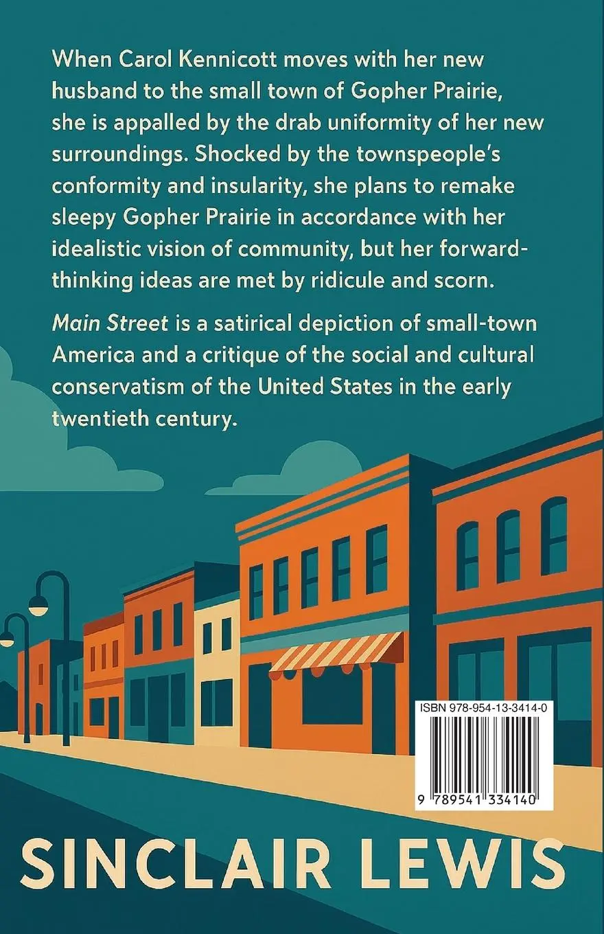 Rückseite: 9789541334140 | Main Street(Illustrated) | Sinclair Lewis | Taschenbuch | Englisch