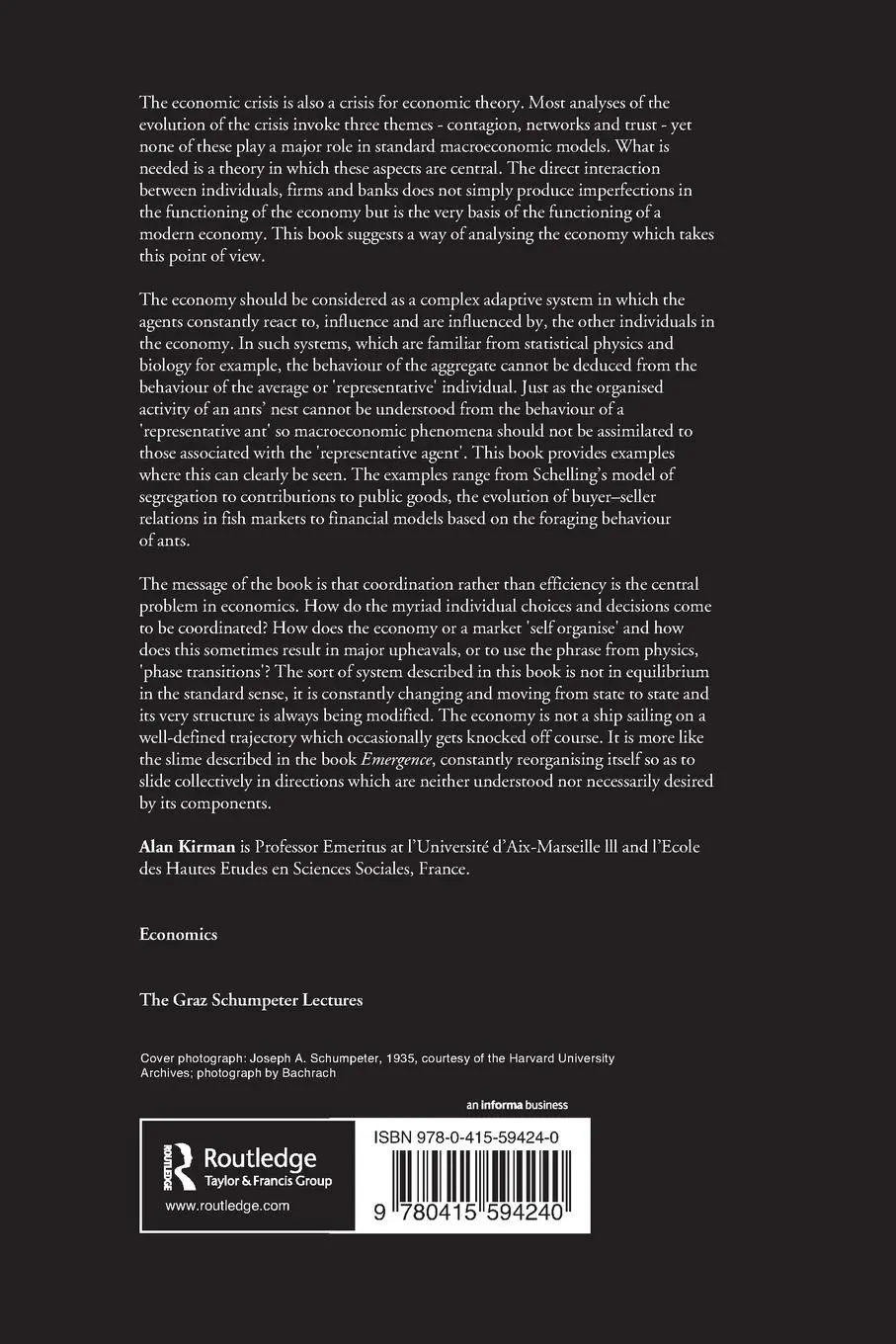 Rückseite: 9780415594240 | Complex Economics | Individual and Collective Rationality | Kirman