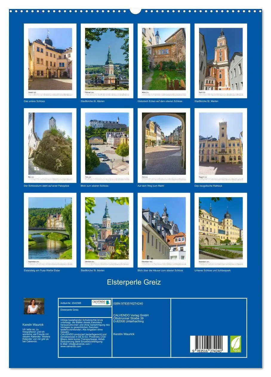 Bild: 9783516274240 | Elsterperle Greiz (hochwertiger Premium Wandkalender 2026 DIN A2...