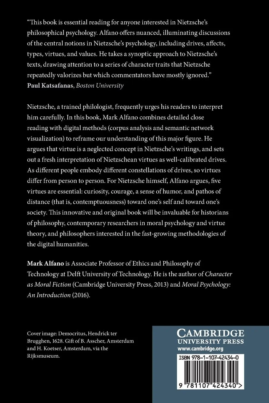 Rückseite: 9781107424340 | Nietzsche's Moral Psychology | Mark Alfano | Taschenbuch | Englisch