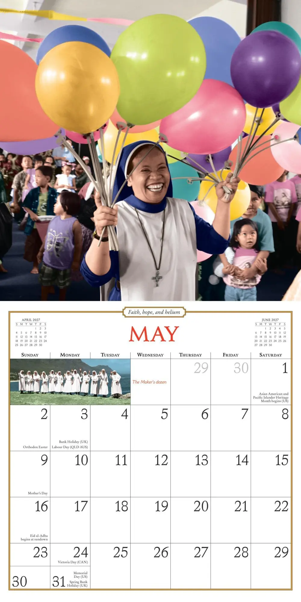 Bild: 9781523534340 | Nuns Having Fun Wall Calendar 2027 | Jeff Stone (u. a.) | Kalender