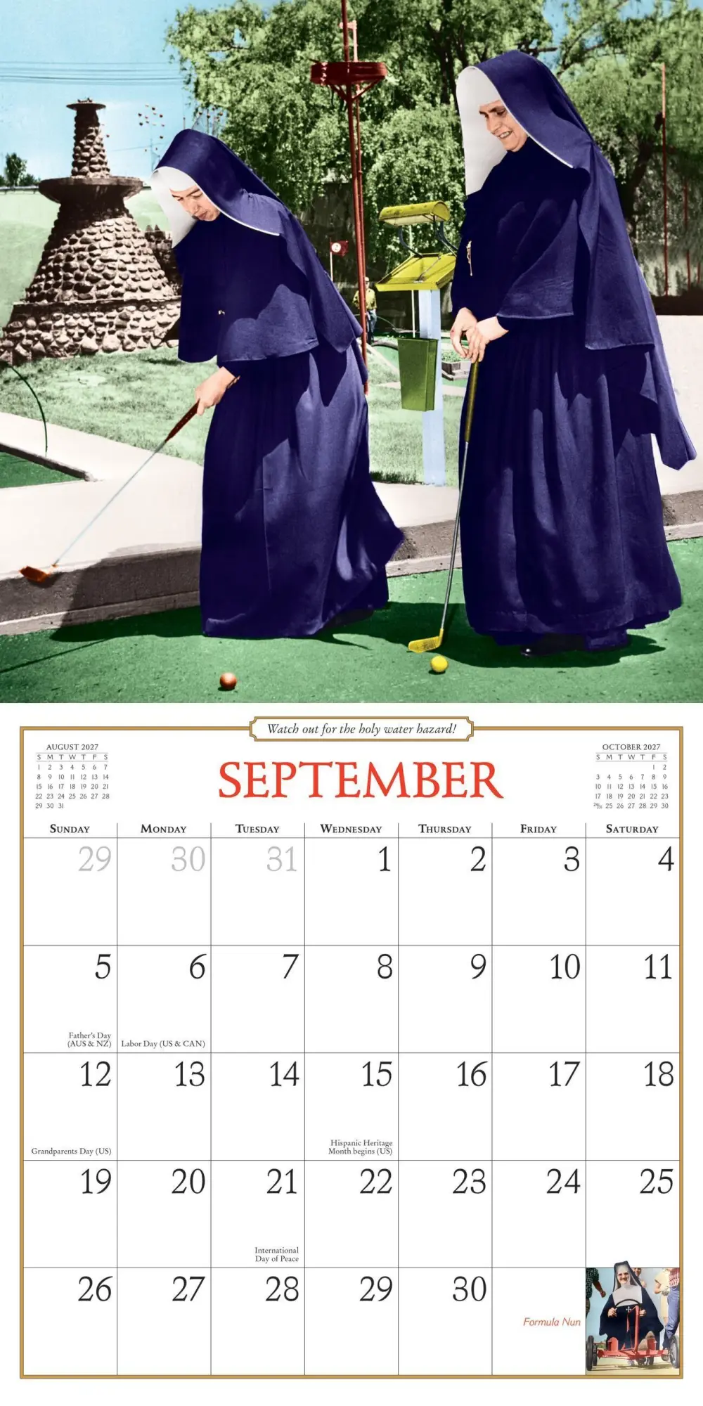 Bild: 9781523534340 | Nuns Having Fun Wall Calendar 2027 | Jeff Stone (u. a.) | Kalender