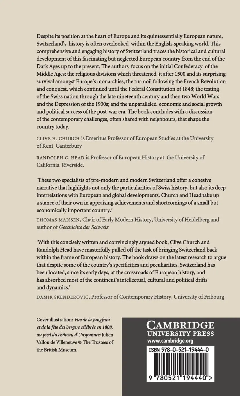 Rückseite: 9780521194440 | A Concise History of Switzerland | Clive H Church (u. a.) | Buch