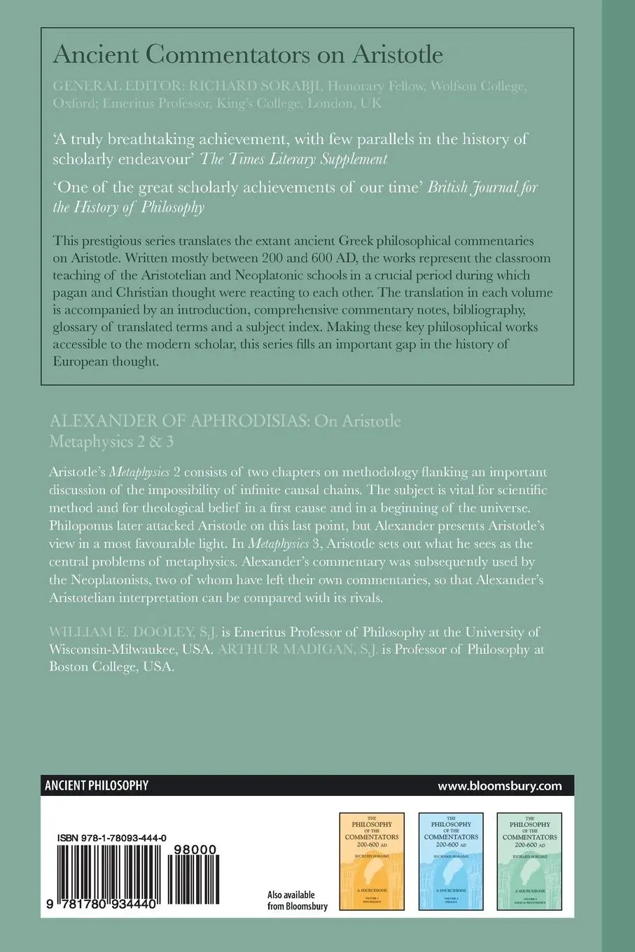 Rückseite: 9781780934440 | Alexander of Aphrodisias | On Aristotle Metaphysics 2&amp;3 | Taschenbuch