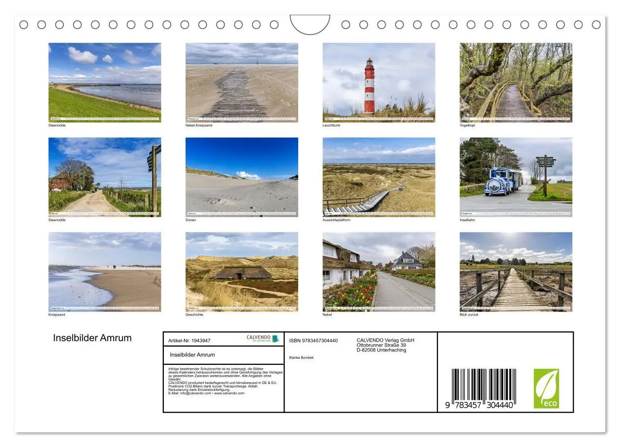 Bild: 9783457304440 | Inselbilder Amrum (Wandkalender 2026 DIN A4 quer), CALVENDO...