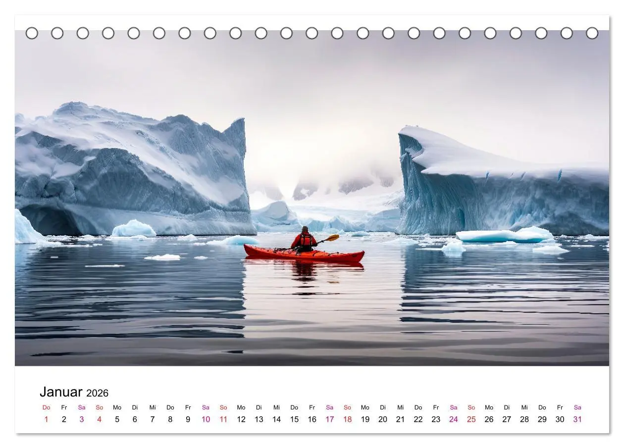 Bild: 9783457394540 | Kajak Erlebnisse (Tischkalender 2026 DIN A5 quer), CALVENDO...