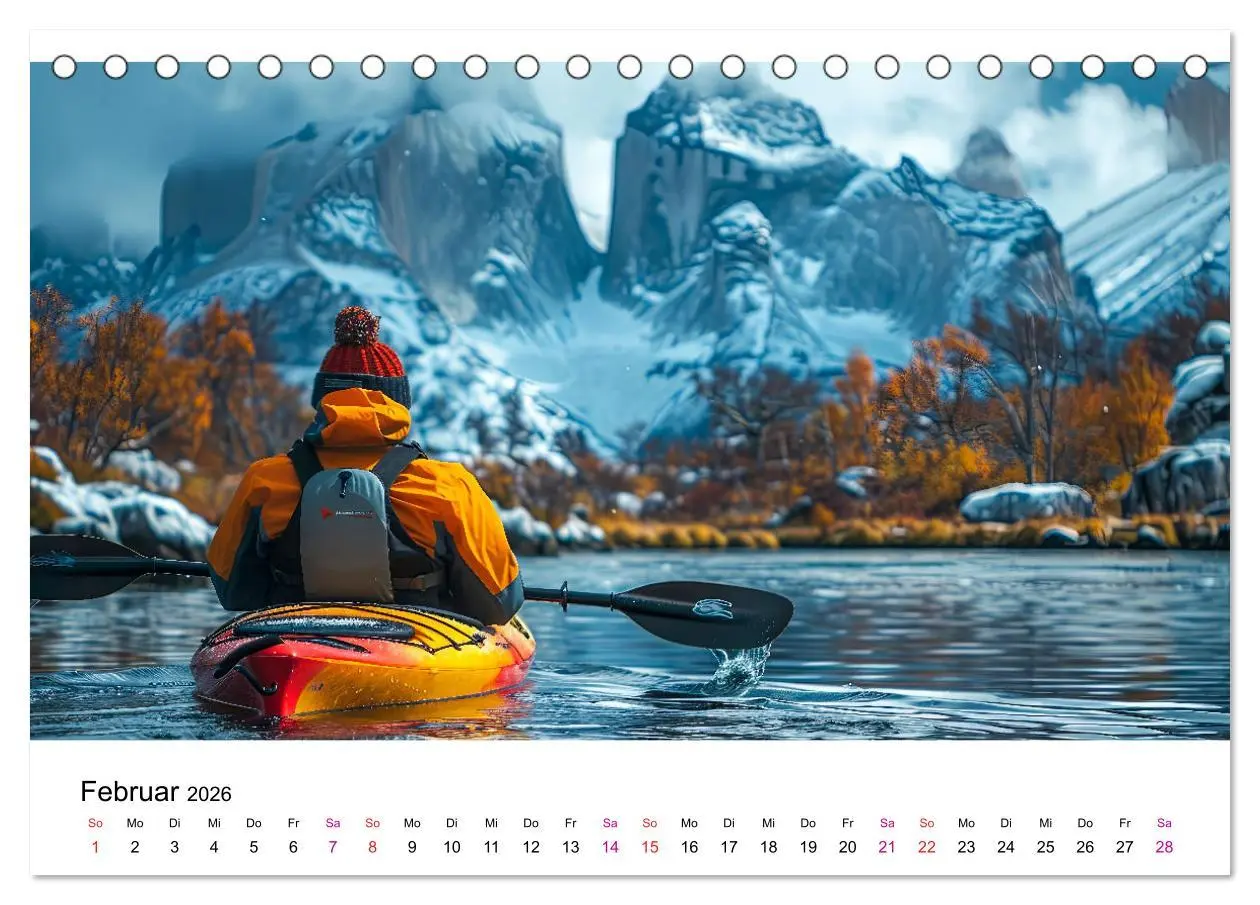 Bild: 9783457394540 | Kajak Erlebnisse (Tischkalender 2026 DIN A5 quer), CALVENDO...