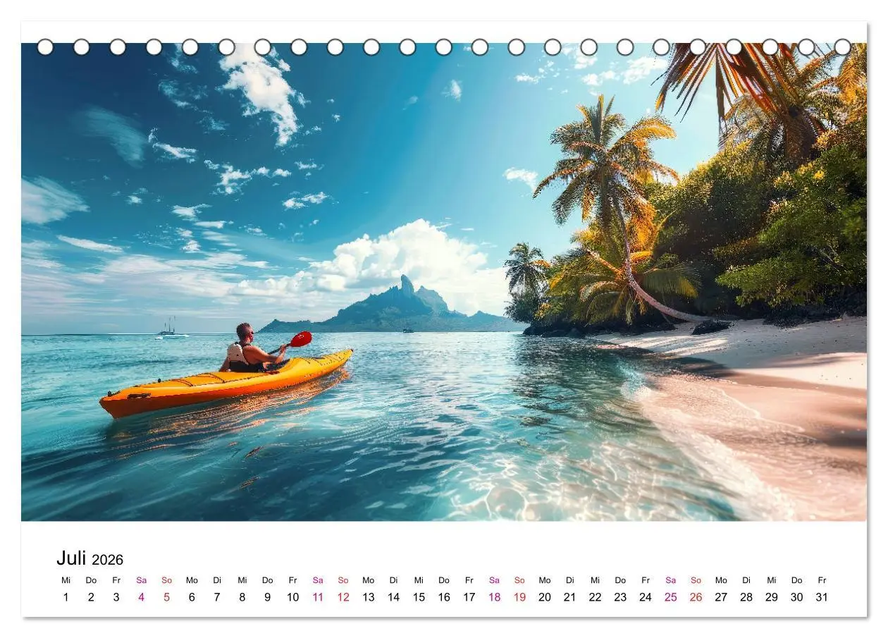 Bild: 9783457394540 | Kajak Erlebnisse (Tischkalender 2026 DIN A5 quer), CALVENDO...