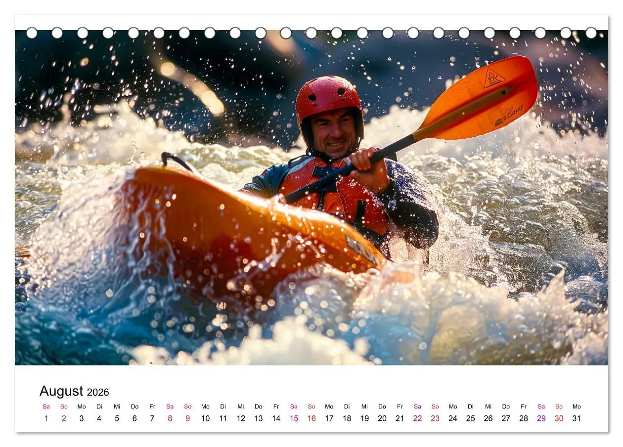 Bild: 9783457394540 | Kajak Erlebnisse (Tischkalender 2026 DIN A5 quer), CALVENDO...