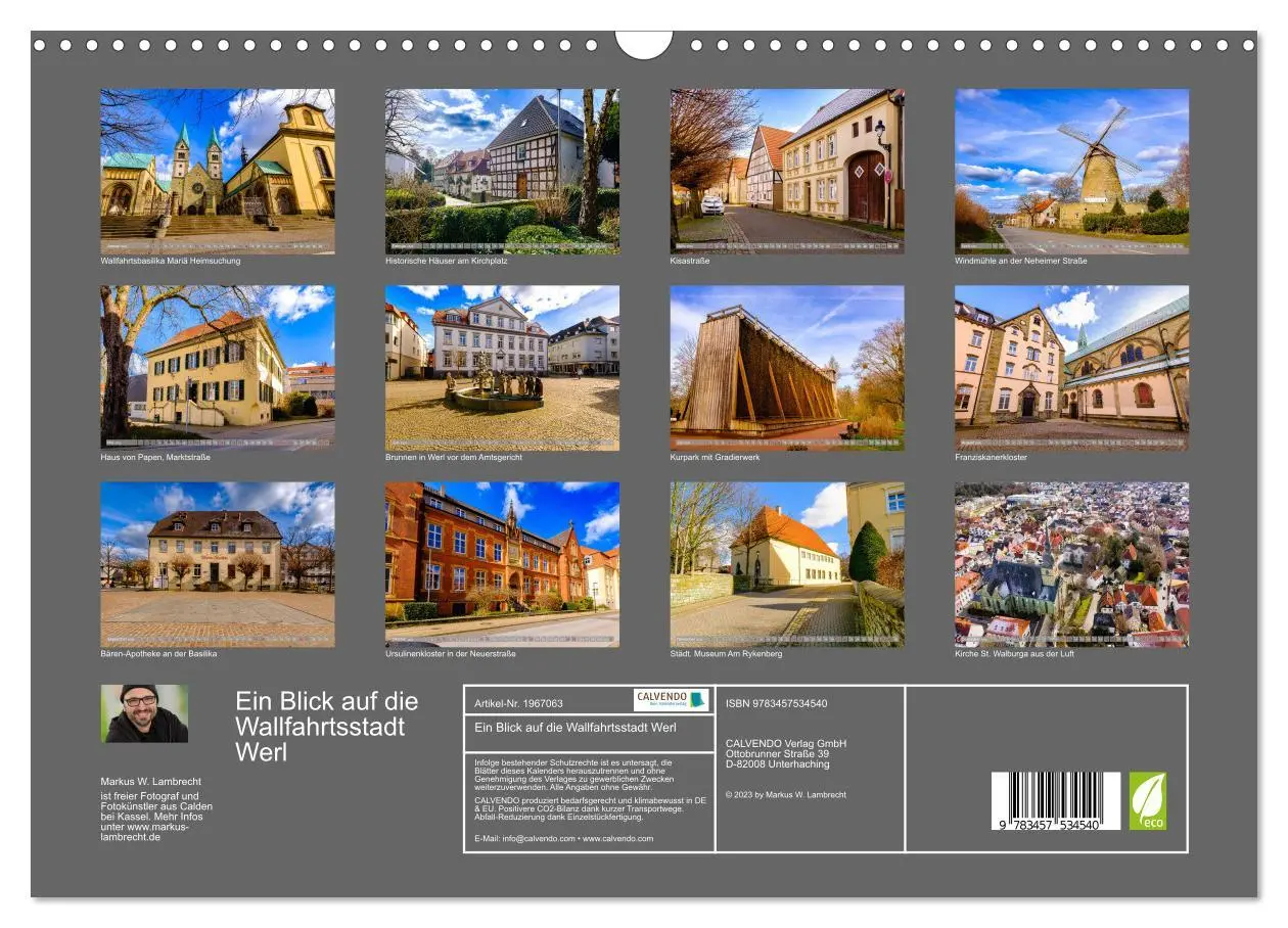 Bild: 9783457534540 | Ein Blick auf die Wallfahrtsstadt Werl (Wandkalender 2026 DIN A3...