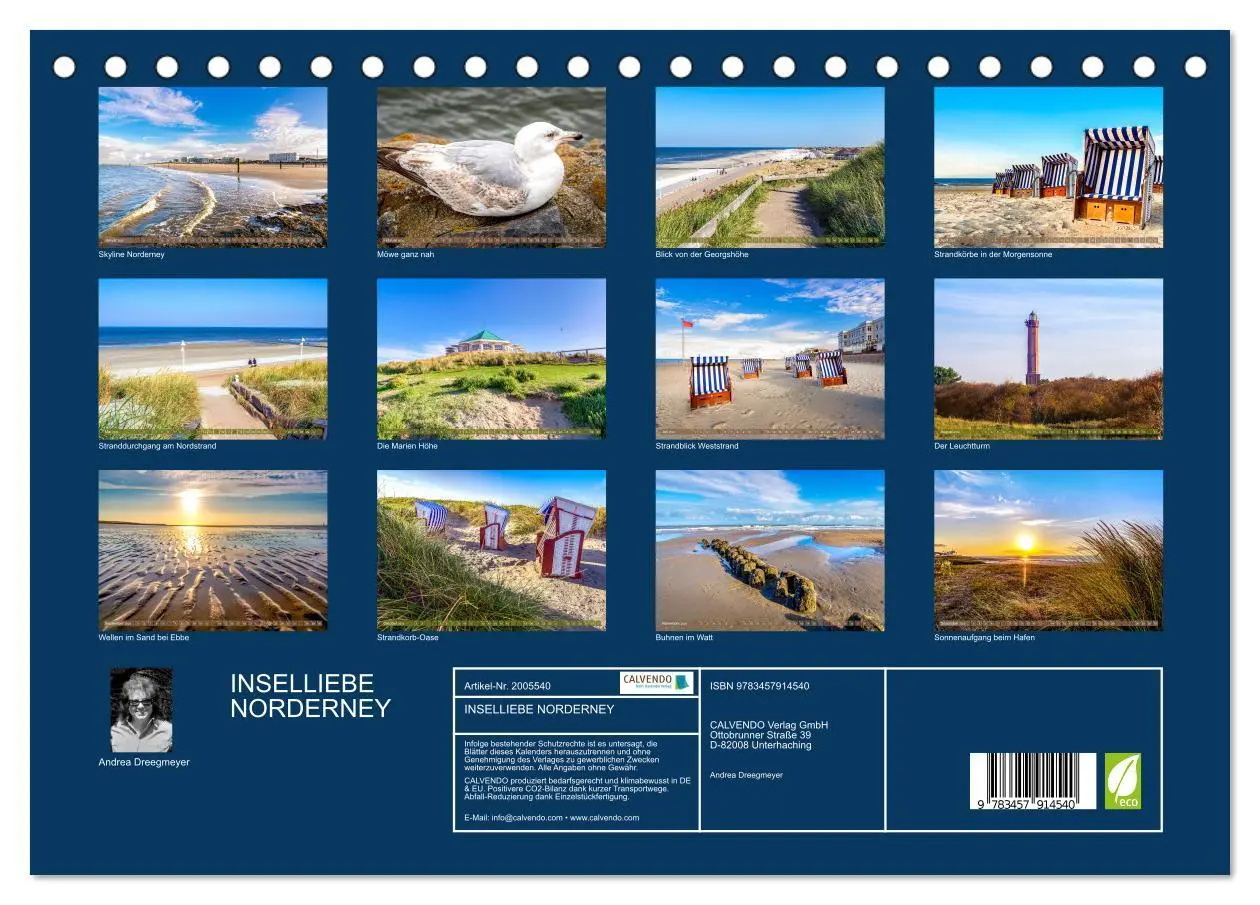 Bild: 9783457914540 | INSELLIEBE NORDERNEY (Tischkalender 2026 DIN A5 quer), CALVENDO...
