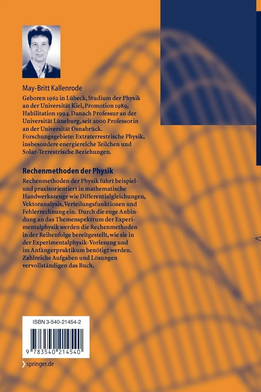 Rückseite: 9783540214540 | Rechenmethoden der Physik | May-Britt Kallenrode | Taschenbuch | xviii