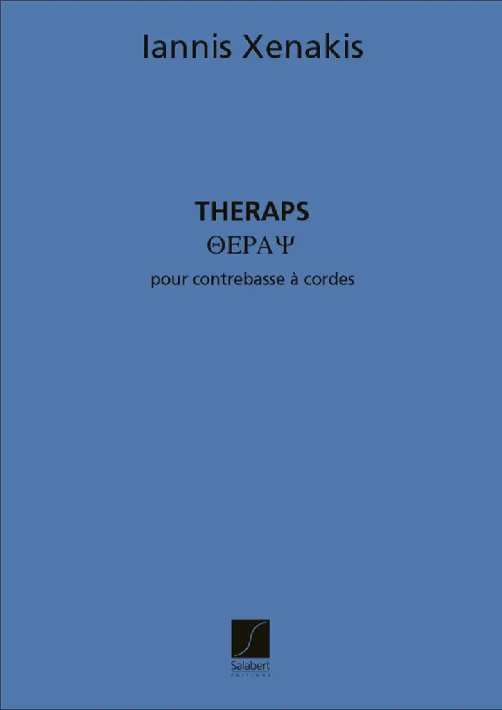 Cover: 9790048024540 | Theraps, Pour Contrebasse Solo | Iannis Xenakis | Partitur | 1995