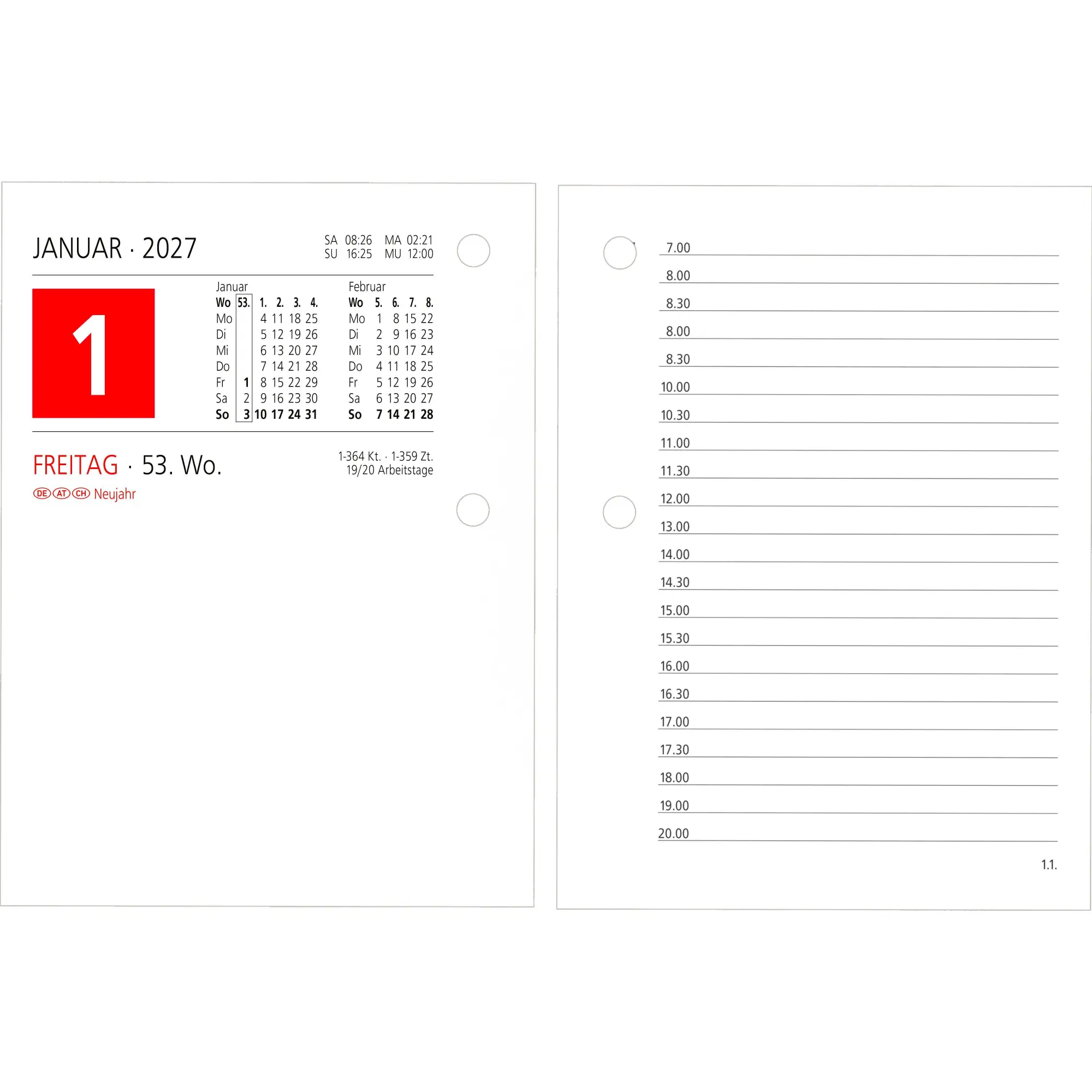 Bild: 4069095014640 | Umlegkalender 1T/2S 8x10,8 2027 | Neumann Verlage GmbH &amp; Co KG | 2027