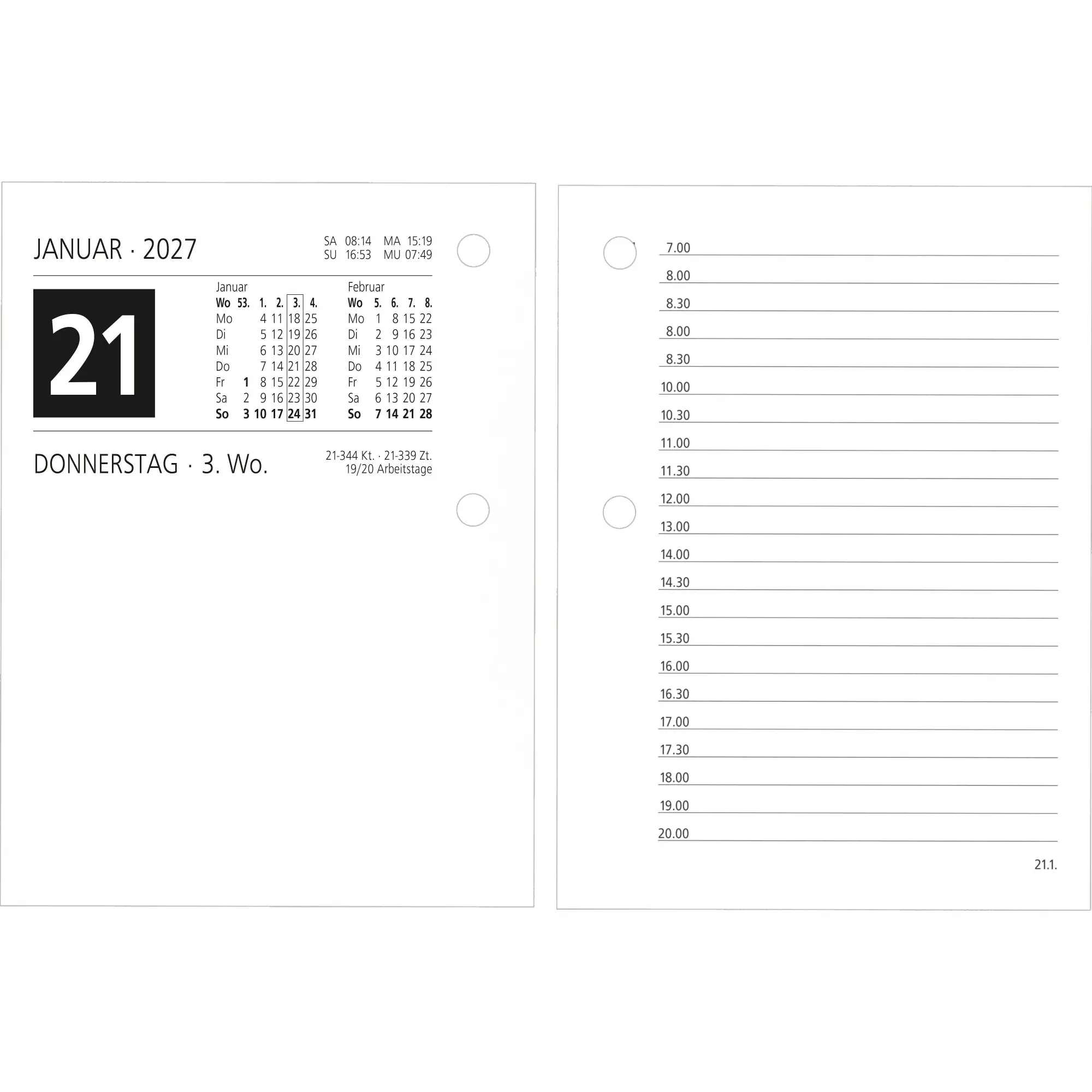 Bild: 4069095014640 | Umlegkalender 1T/2S 8x10,8 2027 | Neumann Verlage GmbH &amp; Co KG | 2027