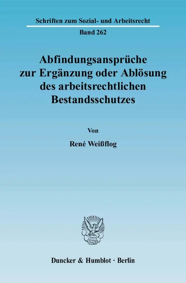 Cover: 9783428124640 | Abfindungsansprüche zur Ergänzung oder Ablösung des...