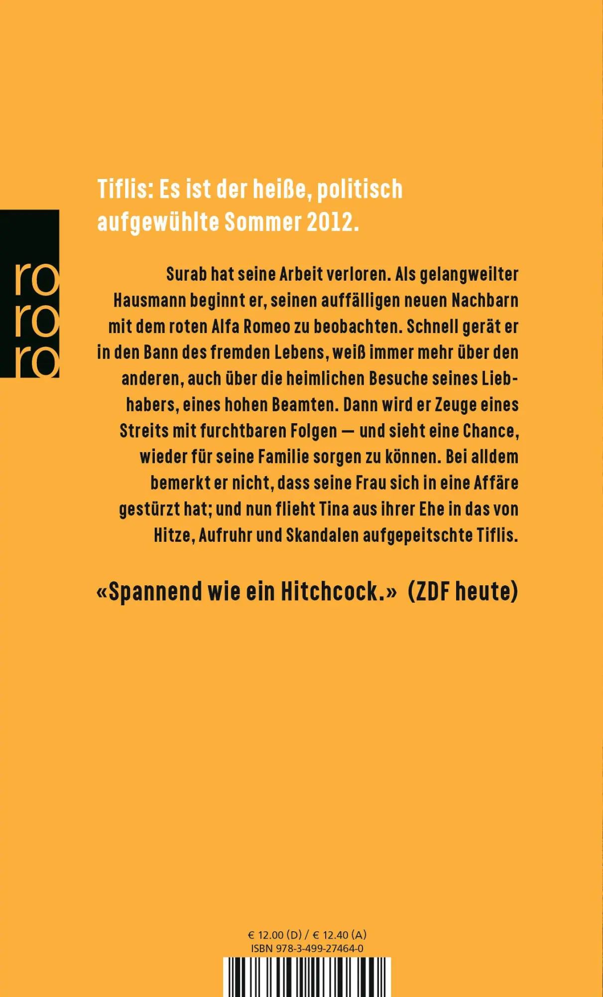Rückseite: 9783499274640 | Farben der Nacht | Davit Gabunia | Taschenbuch | 192 S. | Deutsch