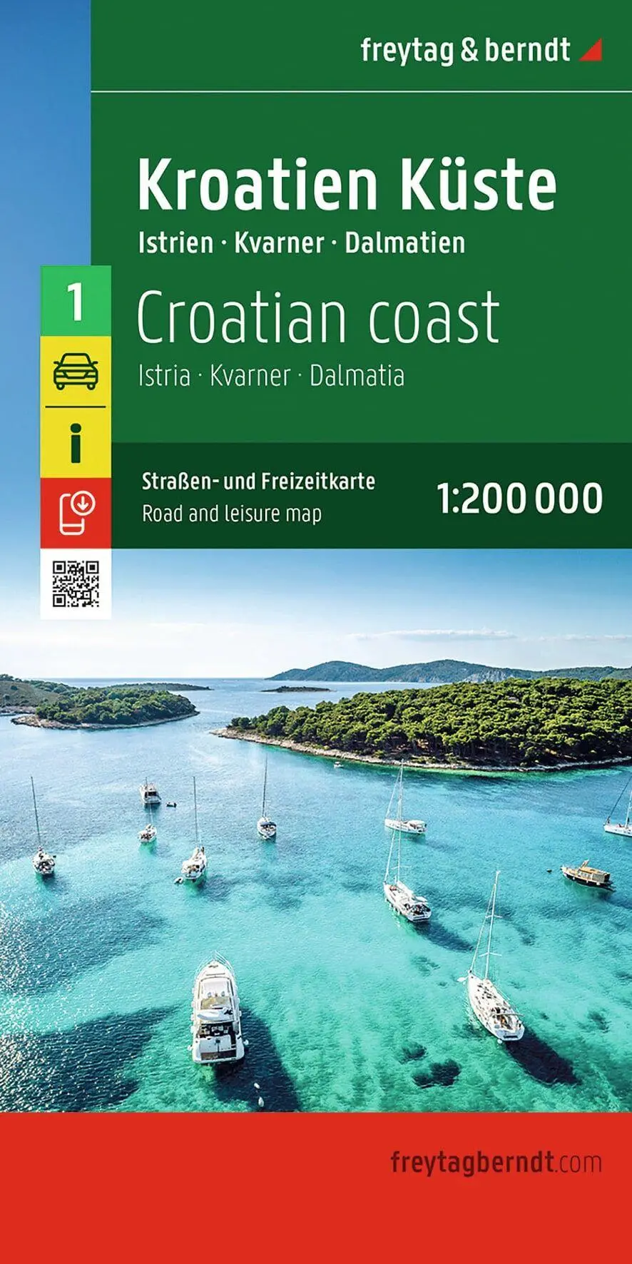 Cover: 9783707924640 | freytag &amp; berndt Straßenkarte Kroatien Küste 1:200.000 | Berndt | 2025