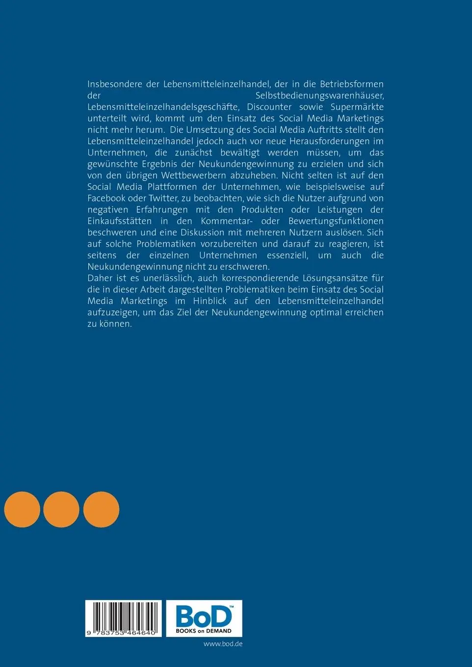 Rückseite: 9783753464640 | Bachelorarbeit Marketing | Jennifer Birkenkamp | Taschenbuch | 56 S.