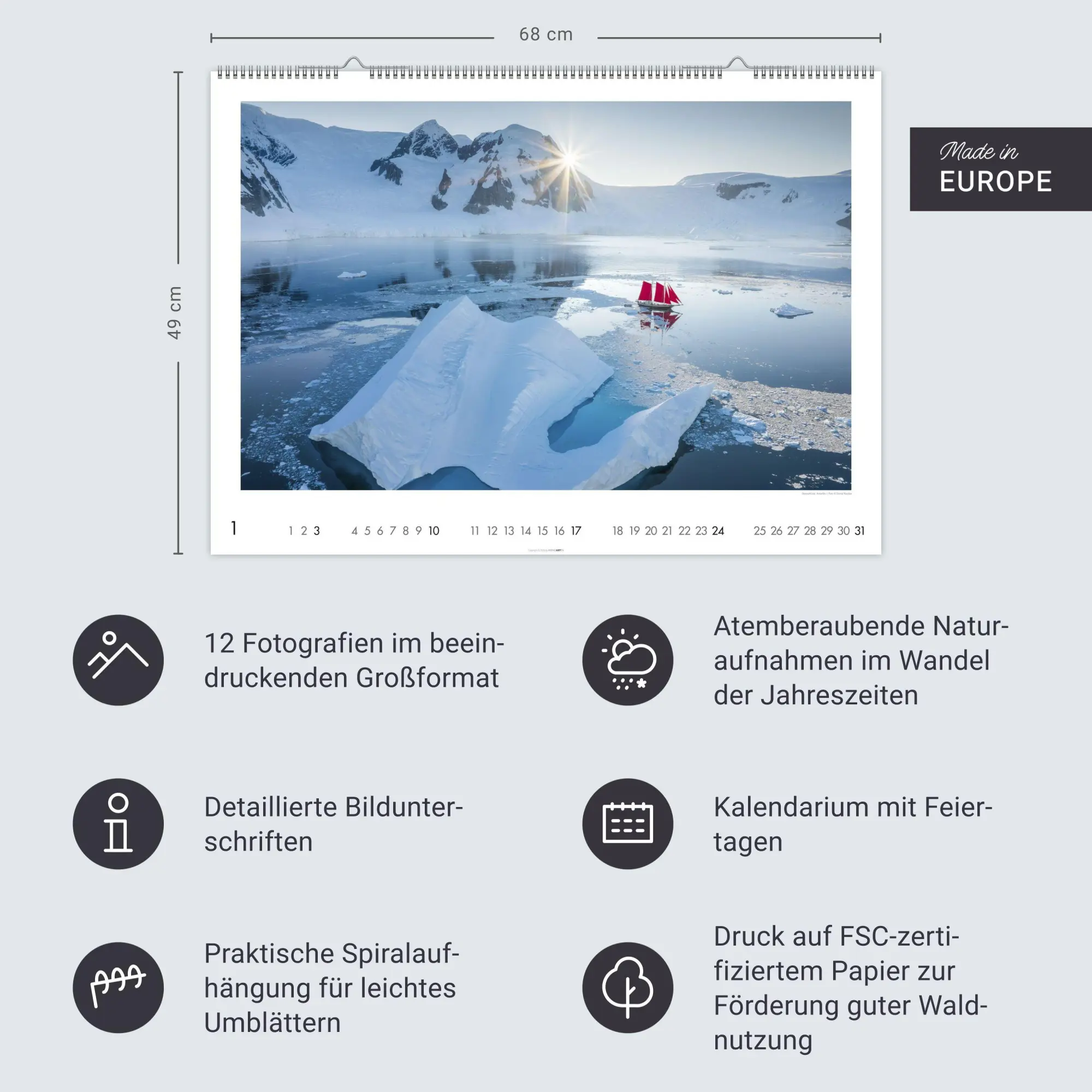 Bild: 9783839904640 | Die Erde Kalender 2027 | Daniel Kordan | Kalender | Spiralbindung