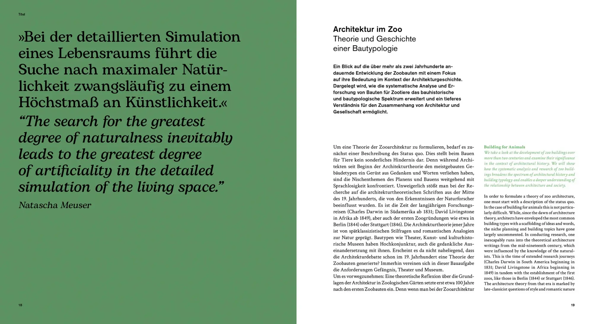 Bild: 9783869224640 | World¿Zoo and¿Aquarium Architecture Vol. 01 | Natascha Meuser | Buch