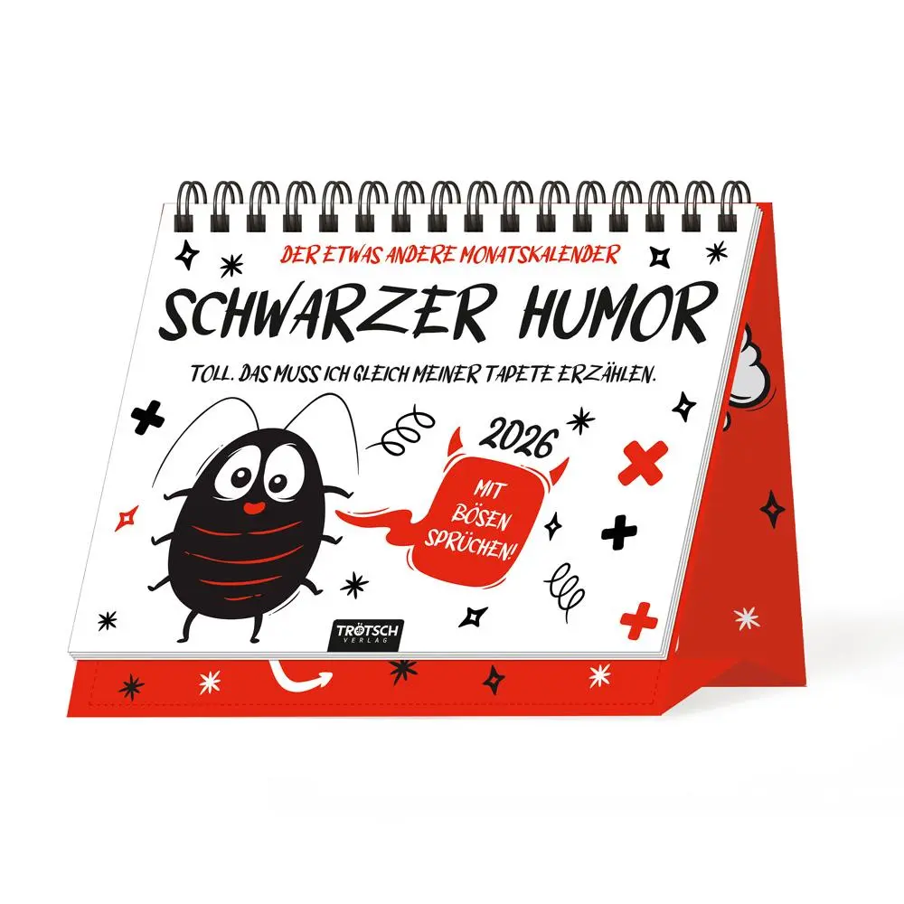 Cover: 9783988024640 | Trötsch Aufstellkalender Schwarzer Humor 2026 | KG | Kalender | XXIV