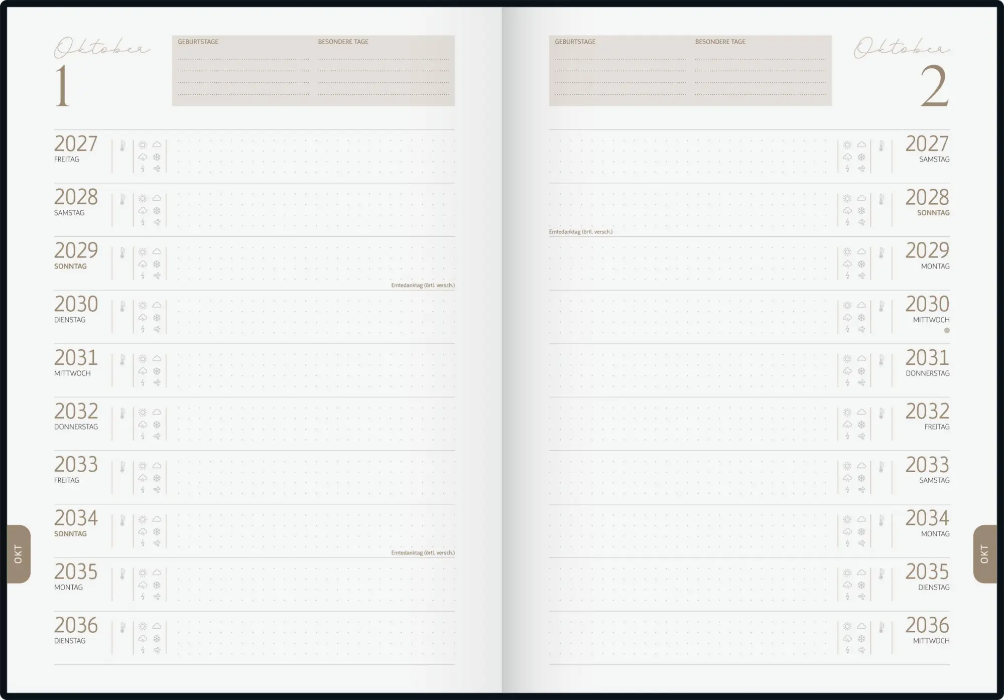 Bild: 4003273794740 | rido/idé 7022404017 10-Jahres-Kalender Premium 2027-2036 "10 Years...