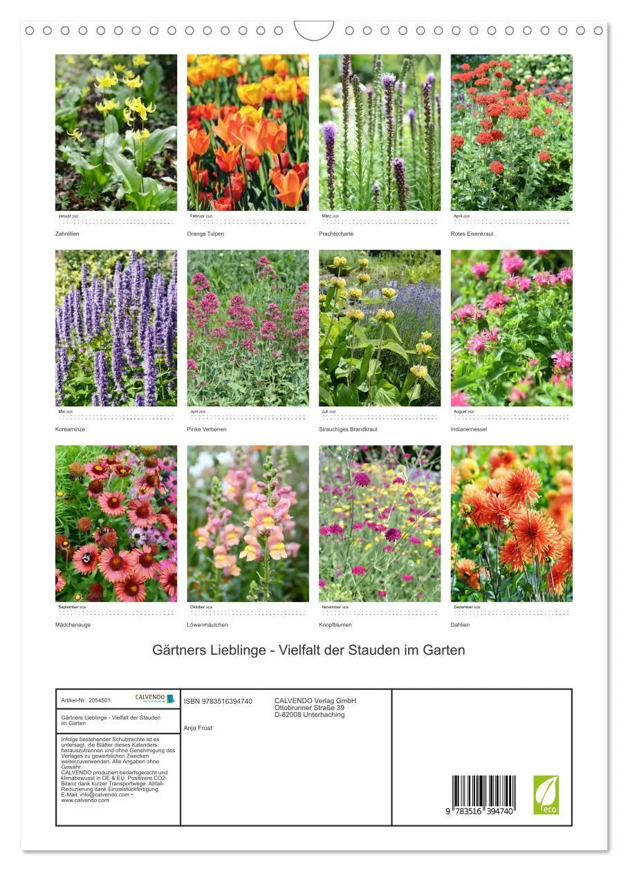 Bild: 9783516394740 | Gärtners Lieblinge - Vielfalt der Stauden im Garten (Wandkalender...