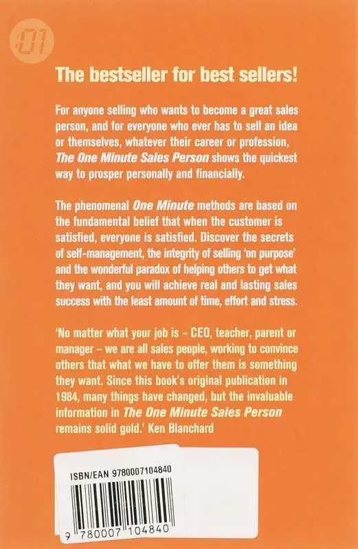 Rückseite: 9780007104840 | One Minute Manager Salesperson | Spencer Johnson (u. a.) | Taschenbuch