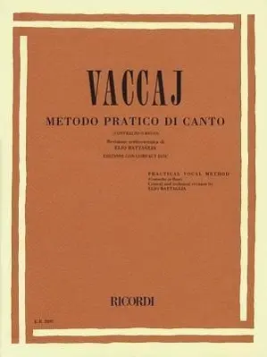 Cover: 9781480304840 | Practical Vocal Method (Vaccai) - Low Voice | Alto/Bass - Book/CD