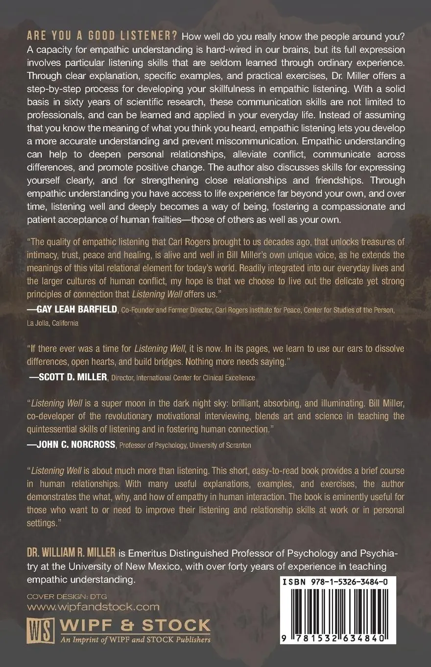 Rückseite: 9781532634840 | Listening Well | William R. Miller | Taschenbuch | Englisch | 2018