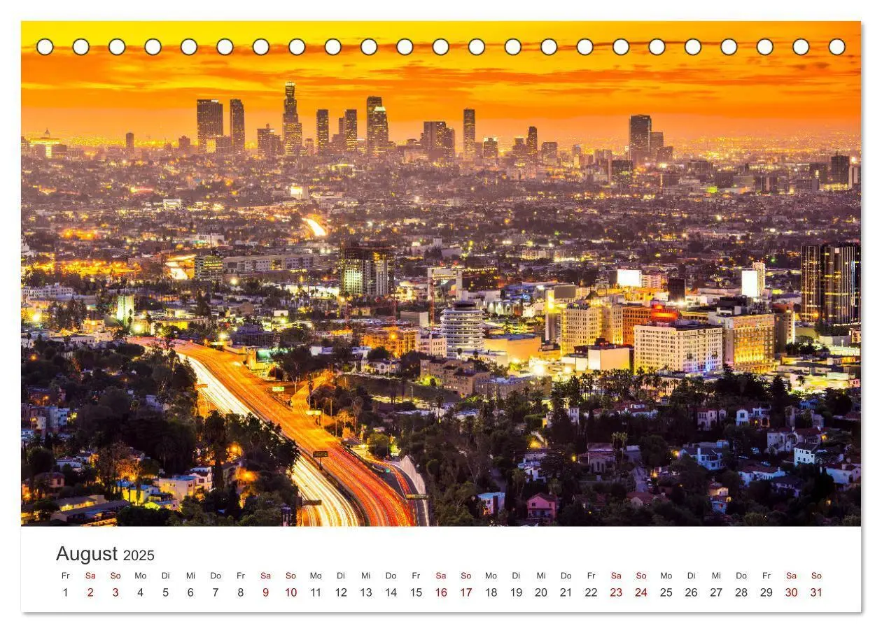 Bild: 9783383874840 | Los Angeles - Kalifornien (Tischkalender 2025 DIN A5 quer),...
