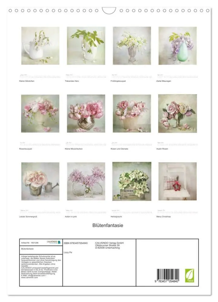 Bild: 9783457054840 | Blütenfantasie (Wandkalender 2025 DIN A3 hoch), CALVENDO...