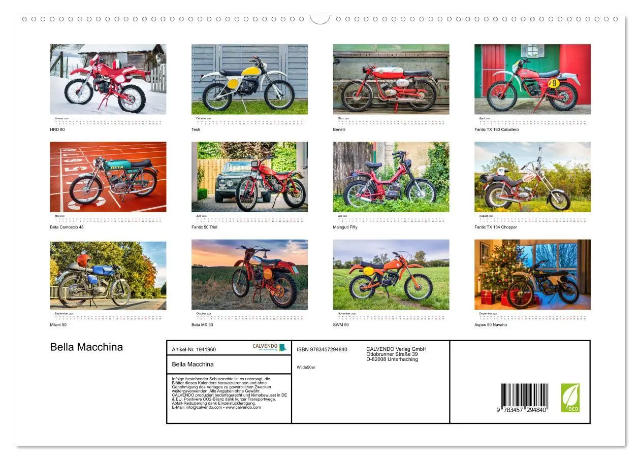 Bild: 9783457294840 | Bella Macchina (hochwertiger Premium Wandkalender 2026 DIN A2...