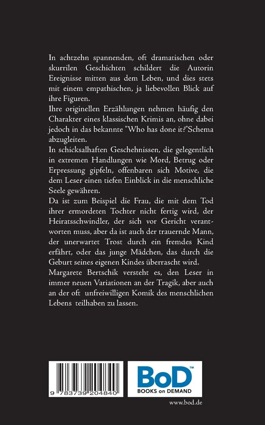 Rückseite: 9783739204840 | Der Tod ist nicht fair - das Leben auch nicht | Margarete Bertschik