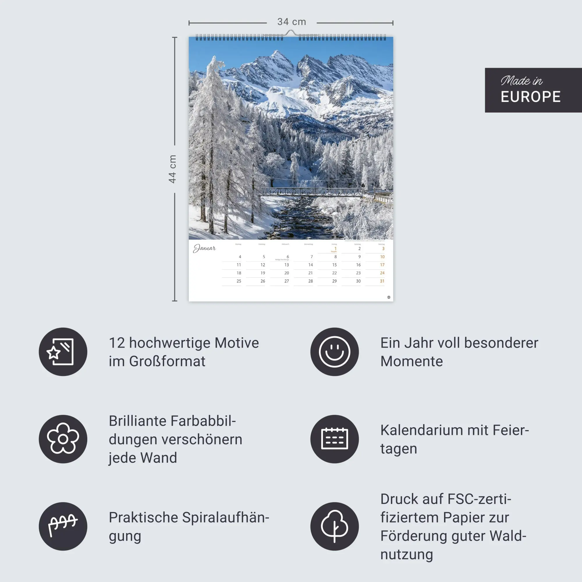 Bild: 9783756414840 | Schönes Alpenland Posterkalender 2027 | Heye | Kalender | 14 S. | 2027