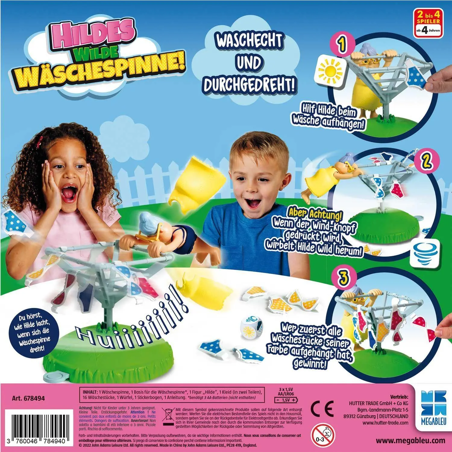 Bild: 3760046784940 | Hilde's wilde Wäschespinne | Megableu | Spiel | 678494 | Deutsch
