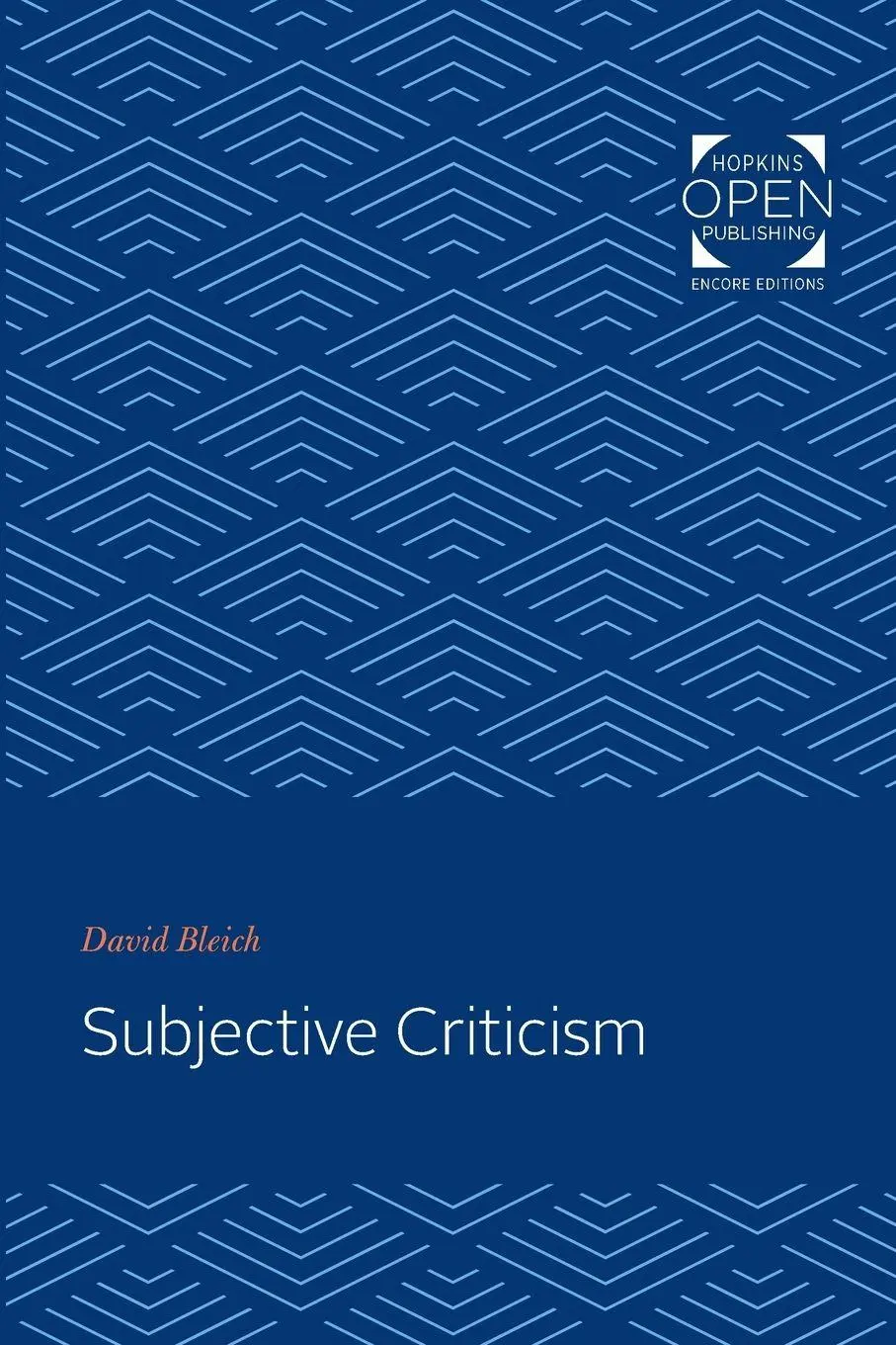 Cover: 9781421434940 | Subjective Criticism | David Bleich | Taschenbuch | Englisch | 2019