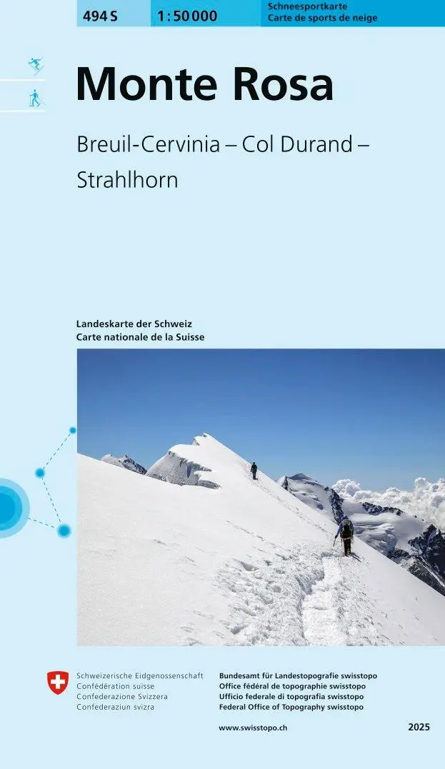 Cover: 9783302504940 | 494S Monte Rosa Schneesportkarte | swisstopo | (Land-)Karte | Deutsch