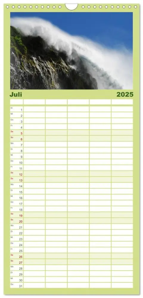 Bild: 9783457114940 | Familienplaner 2025 - Das ist ISLAND mit 5 Spalten (Wandkalender,...