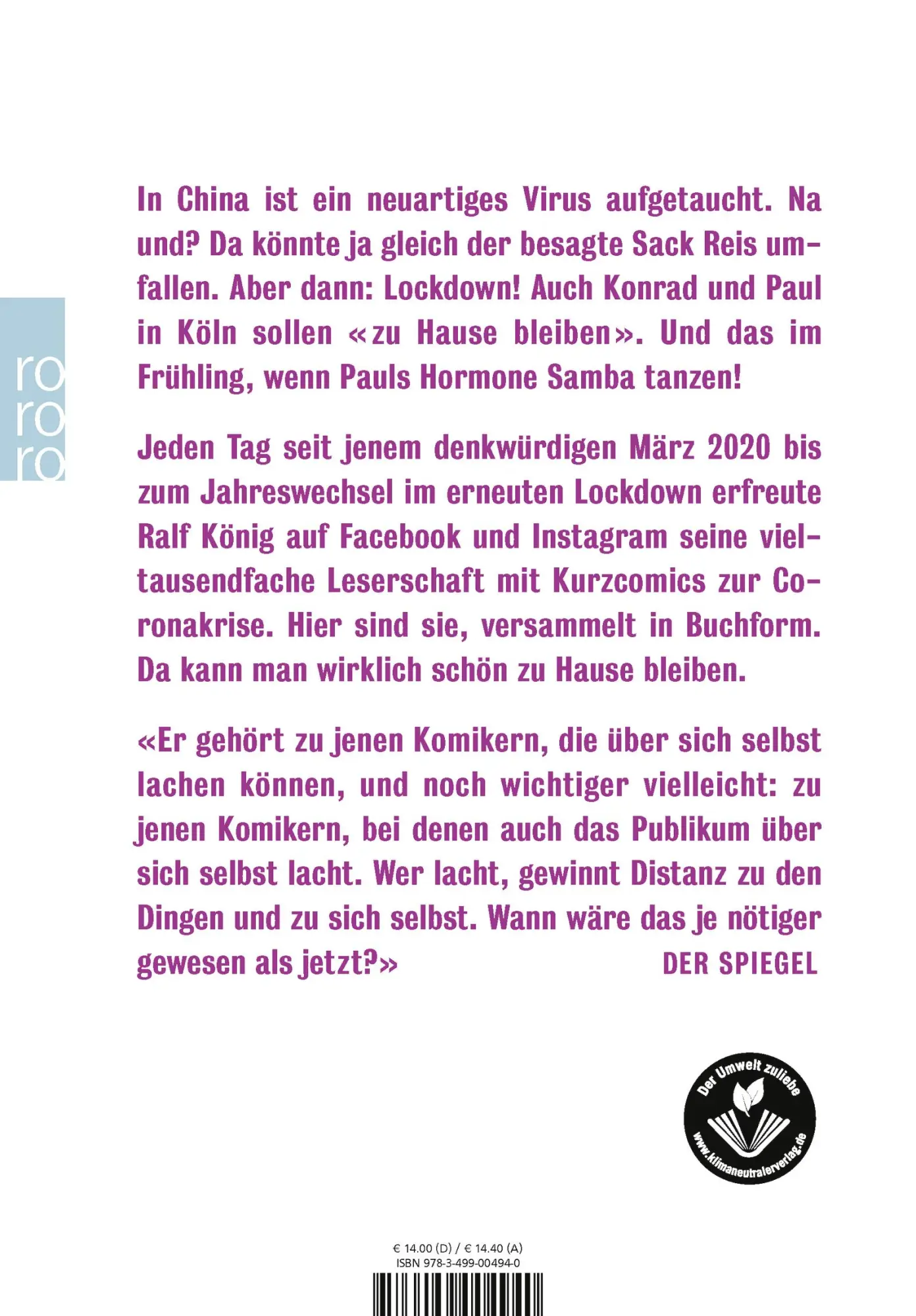 Rückseite: 9783499004940 | Vervirte Zeiten | Ralf König | Taschenbuch | 192 S. | Deutsch | 2022
