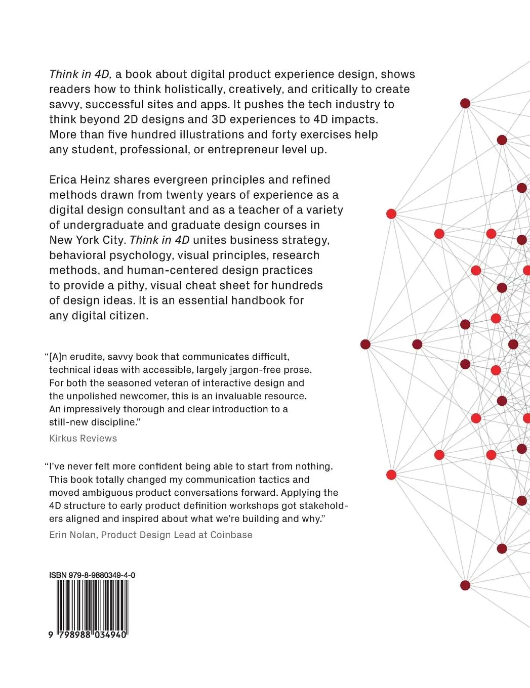 Rückseite: 9798988034940 | Think in 4D | Erica Heinz | Buch | Englisch | 2023 | EAN 9798988034940
