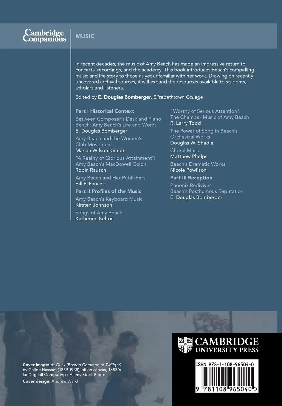 Rückseite: 9781108965040 | The Cambridge Companion to Amy Beach | E Douglas Bomberger | Buch