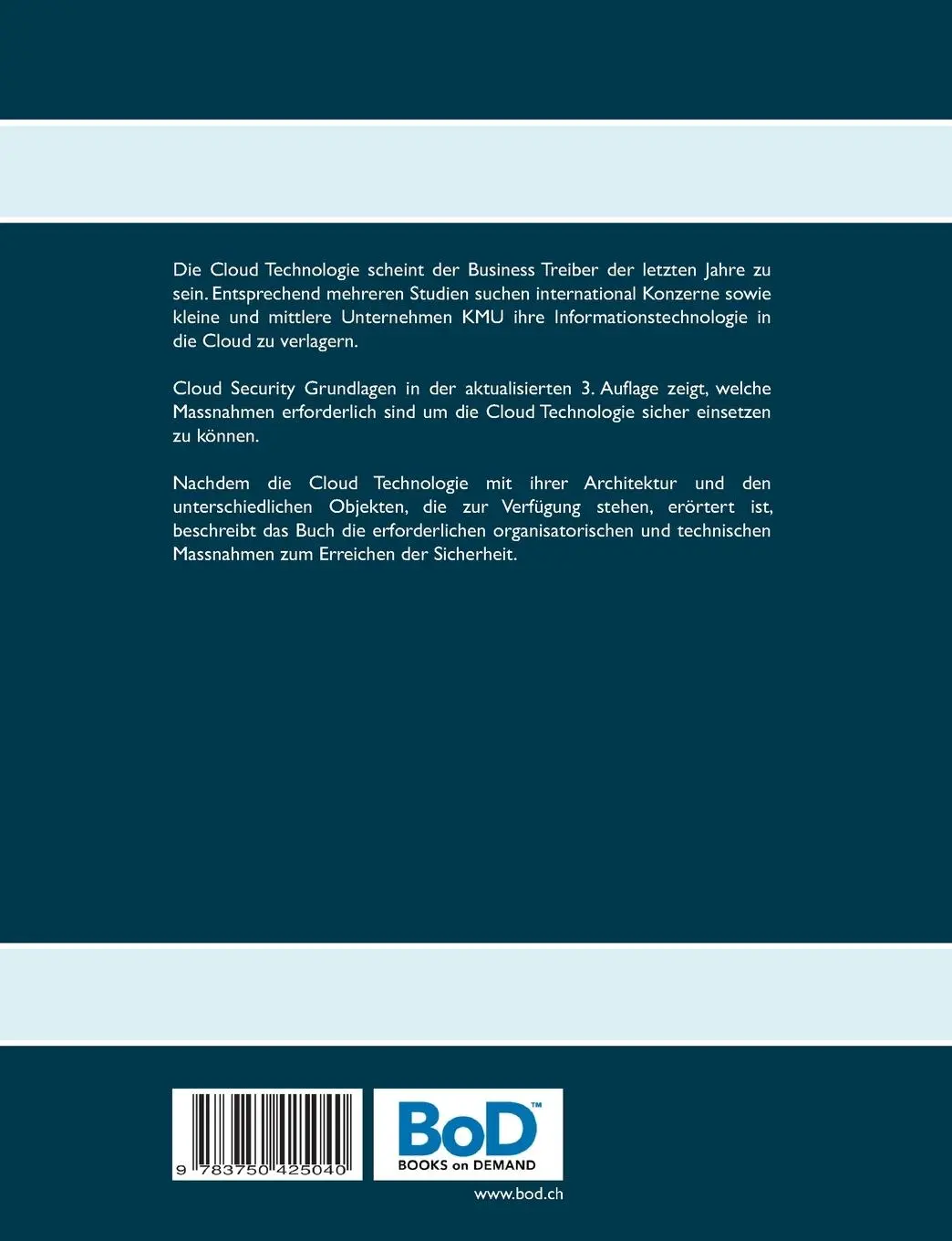 Rückseite: 9783750425040 | Cloud Security Grundlagen | Aktualisierte 3. Auflage | Uwe Irmer