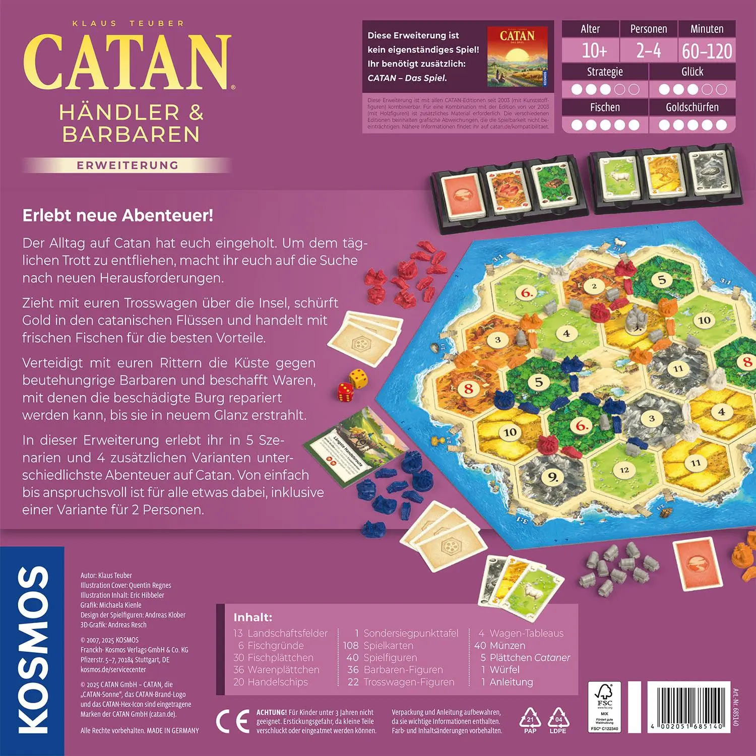 Bild: 4002051685140 | CATAN - Händler &amp; Barbaren | Spiel | Klaus Teuber | Spiel | 685140