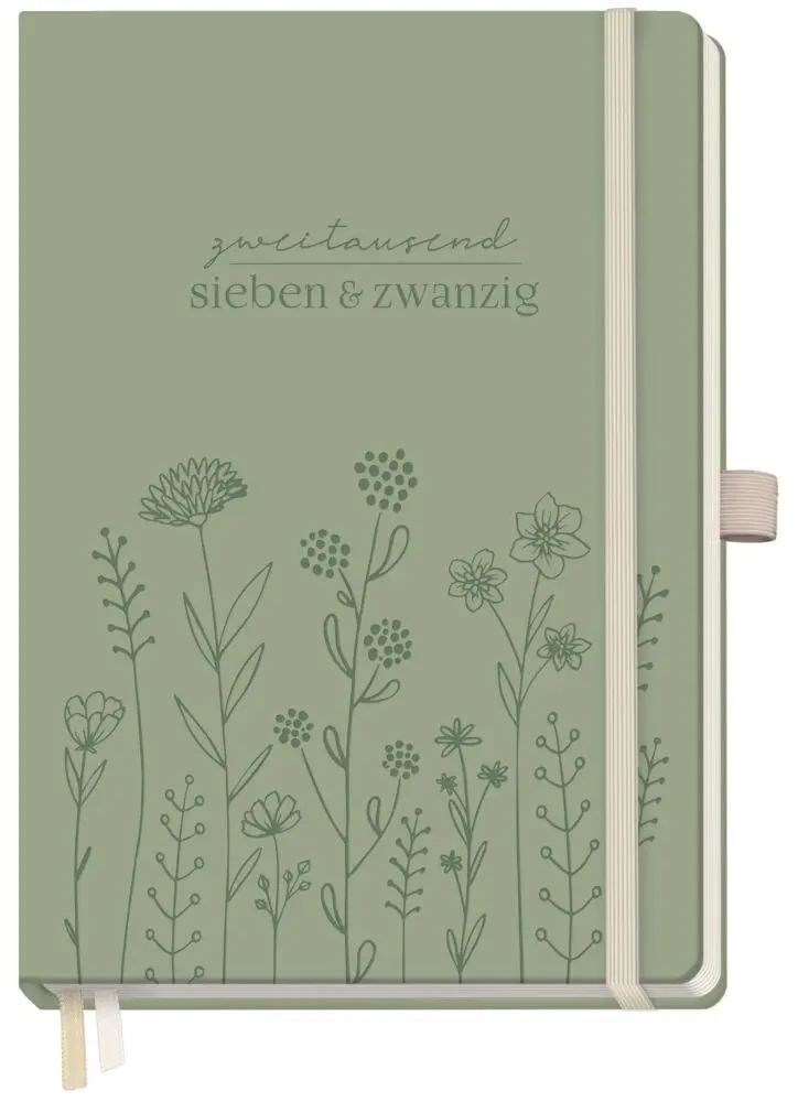 Cover: 4029357115140 | Wochen-Notiz-Timer Classic A5 2027 | Motiv [Fine Flowers salbei]
