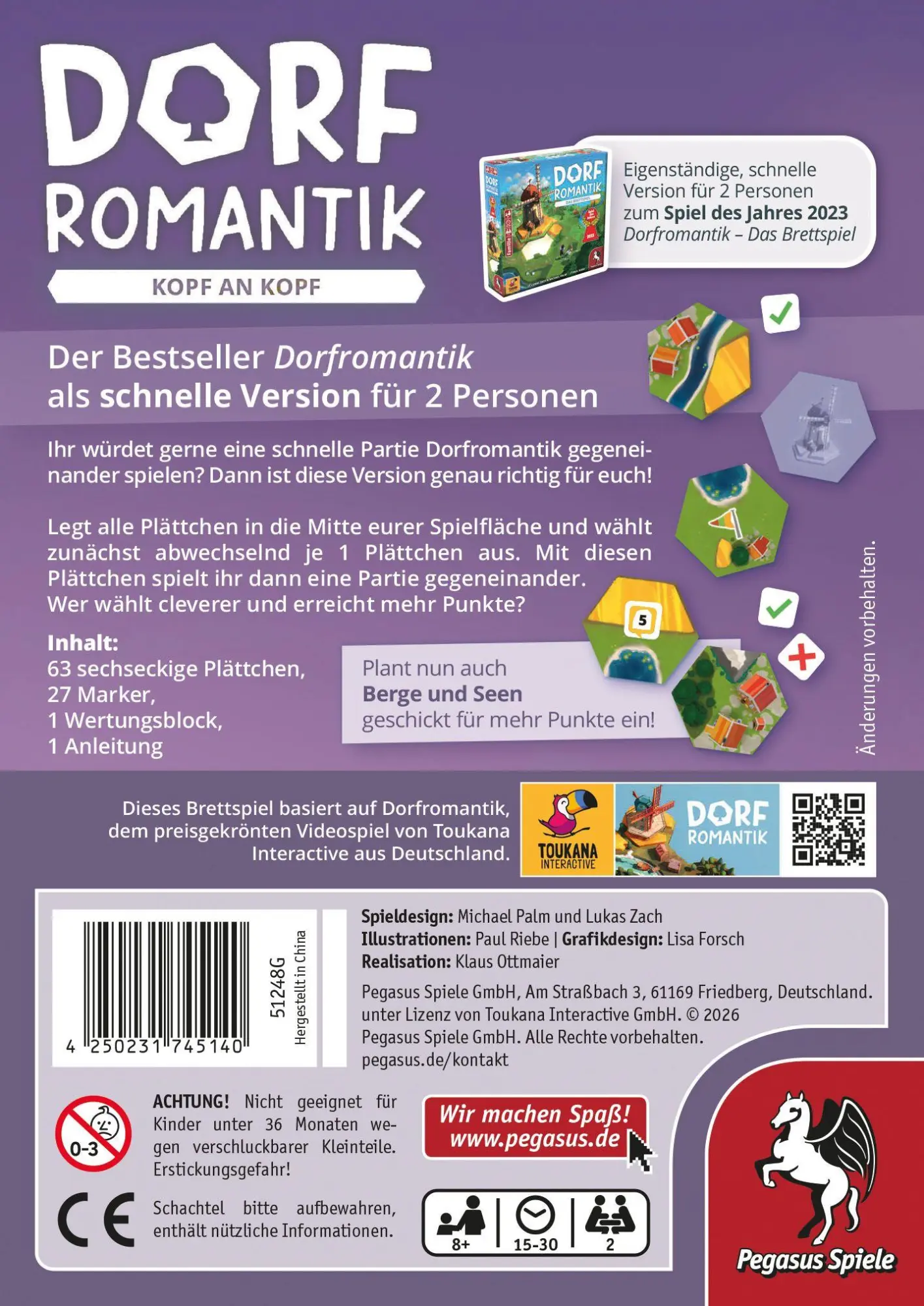 Bild: 4250231745140 | Dorfromantik - Kopf an Kopf | Spiel | 51248G | Deutsch | 2026